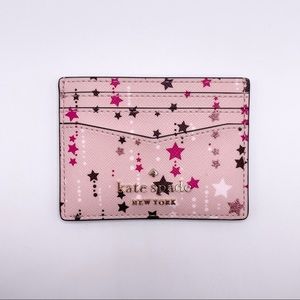 Kate Spade Pink Twinkle Star Card Holder
